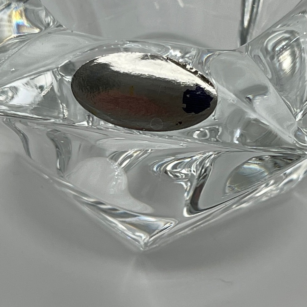 PartyLite Crystal Votive Candle Holders Pair Heavy Faceted Geometric Glass Chip* - Picture 2 of 7